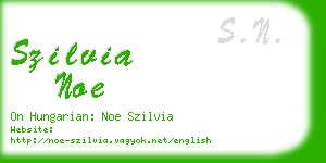 szilvia noe business card